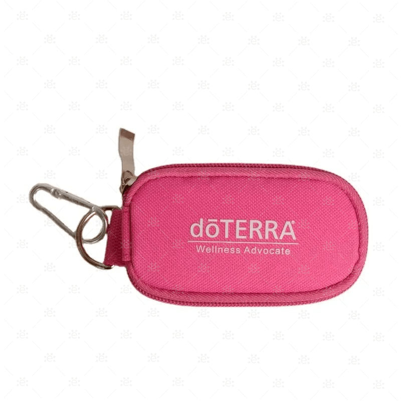 Pink - Doterra Branded Key Chain Case With 10 Sample Vials (5/8 Dram)
