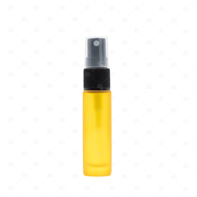 10Ml Yellow Deluxe Frosted Glass Spray Bottle (5 Pack)