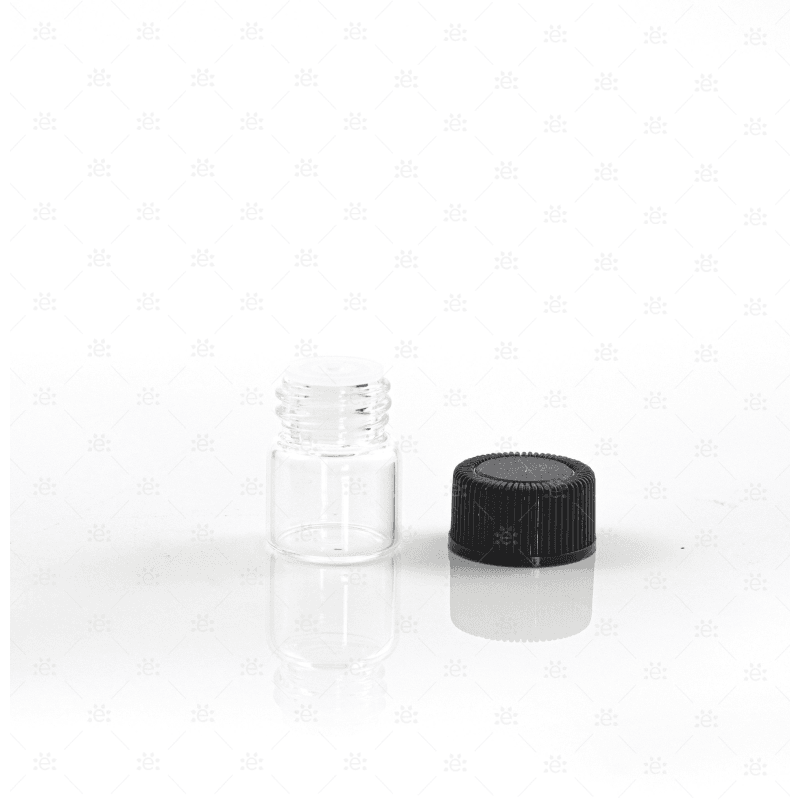1/4 (1Ml) Dram Clear Sample Vial Bottles (Pack Of 24) Glass Roller Bottle