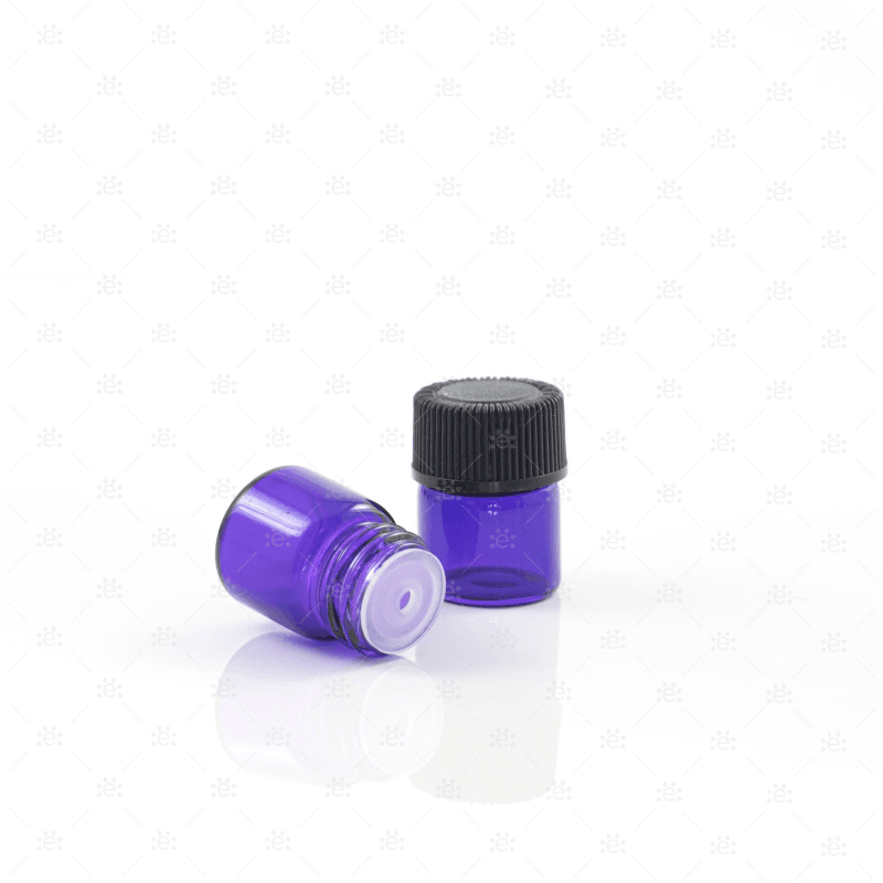 1/4 (1Ml) Dram Purple Sample Vial Bottles (Pack Of 144) Glass Roller Bottle