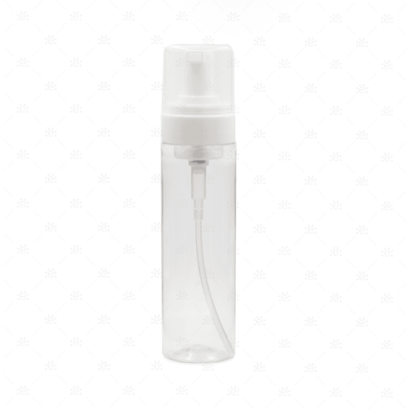 200Ml Clear Plastic Bottle With White Foaming Pump Dispenser (New Style) Plastics/containers