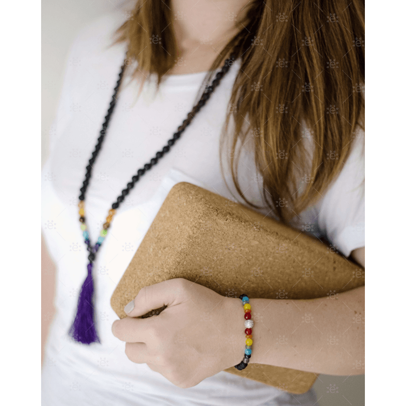 Amaya:  Chakra Gemstone Lava Diffuser Bracelet Jewellery