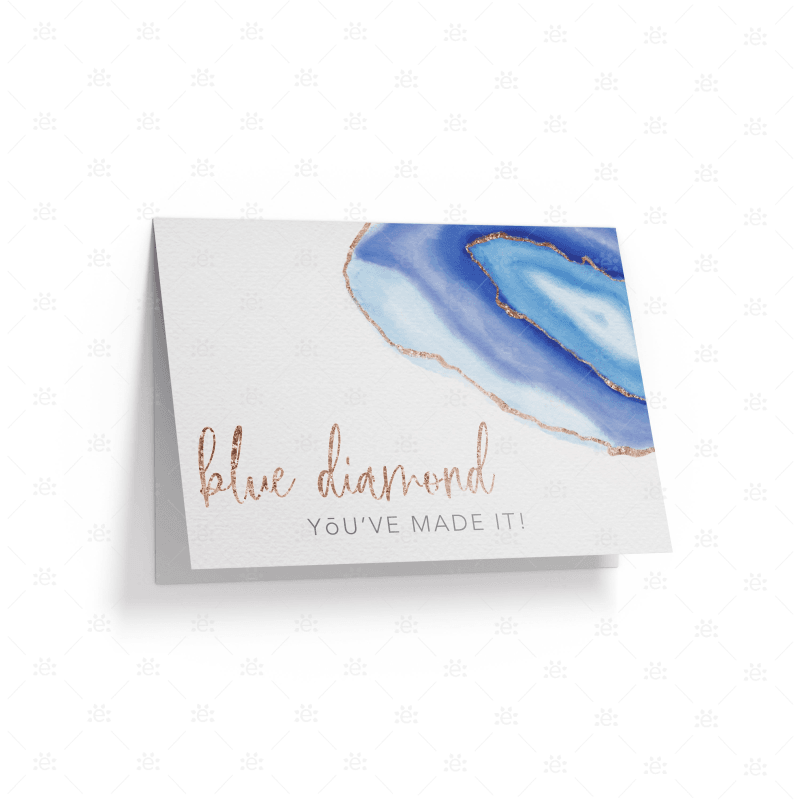 Gemstone Rank Recognition Card - Blue Diamond