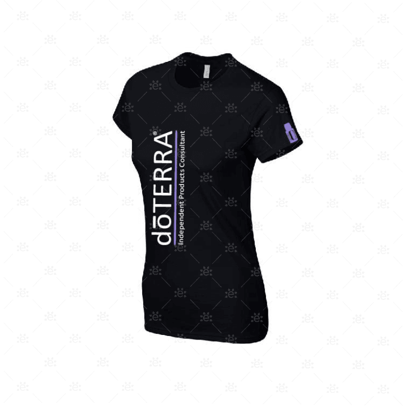 Ladies Doterra Branded T-Shirt - Design Style 7 (Black & Purple) Clothing